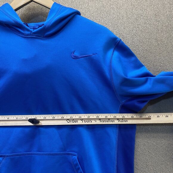 Nike Therma-Fit Hoodie Pullover Sweatshirt Blue - Picture 5 of 9